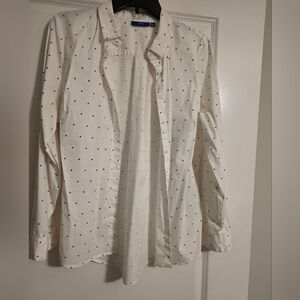 Apt. 9 White Shirt with Black Dots